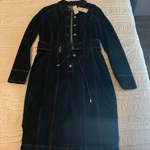 Dark blue denim dress from WHBM. Never worn.